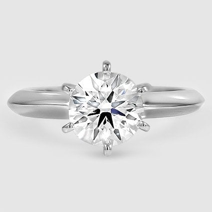 Platinum classic six-prong solitaire 