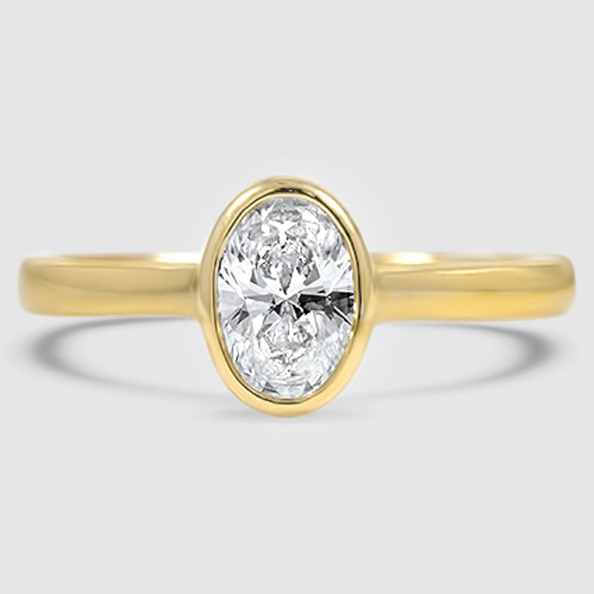 18K Yellow Gold luna 2mm bezel 