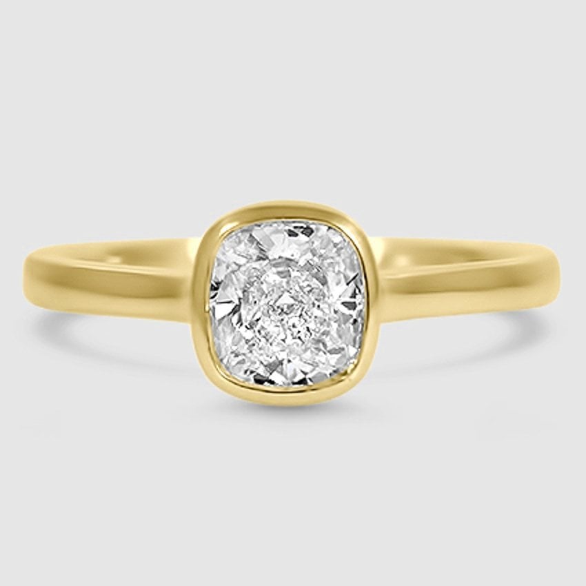18K Yellow Gold luna 2mm bezel 