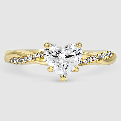 18K Yellow Gold petite twisted vine 