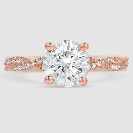 14K Rose Gold petite luxe twisted vine 