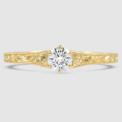 18K Yellow Gold hudson engraved 