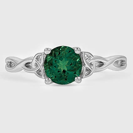 18K White Gold celtic love knot 