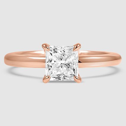 14K Rose Gold elodie 1.8mm solitaire 