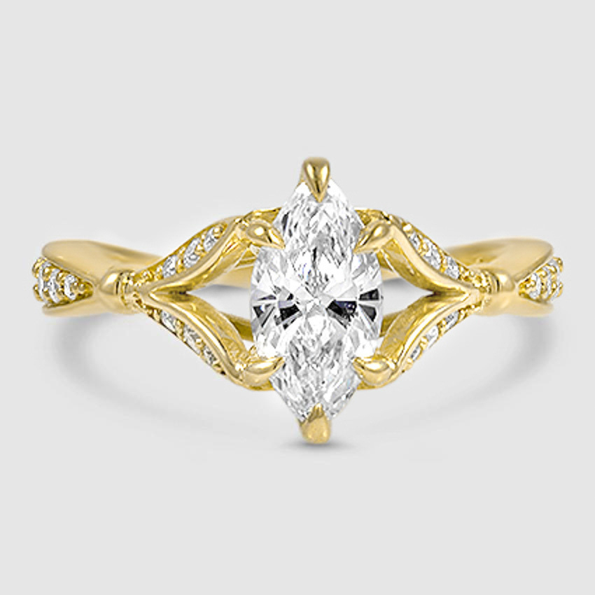 18K Yellow Gold zinnia 
