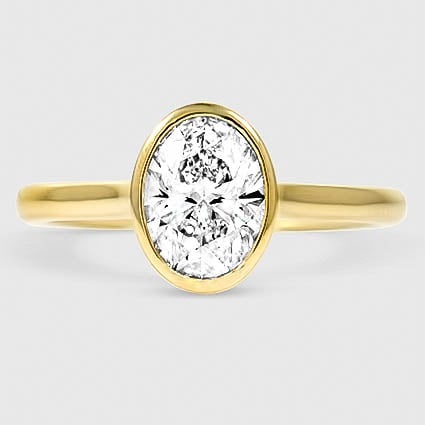 18K Yellow Gold luna 2mm bezel 