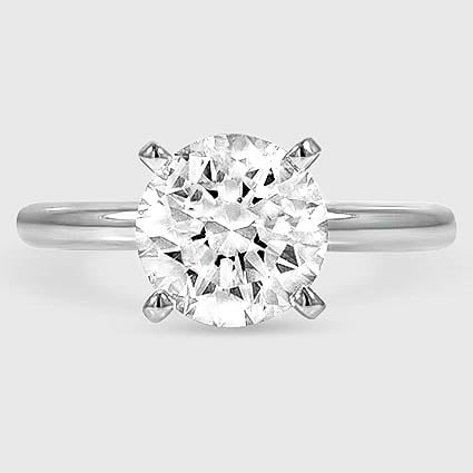 Platinum comfort fit 2mm solitaire 