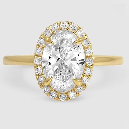 18K Yellow Gold vienna halo 