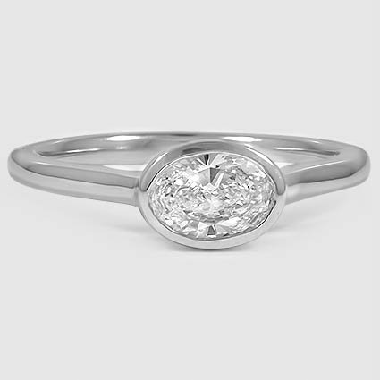 18K White Gold luna 2mm bezel (Modified with Horizontal Setting)