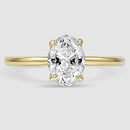 18K Yellow Gold elodie 1.8mm solitaire 
