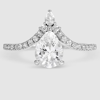 18K White Gold nouveau 