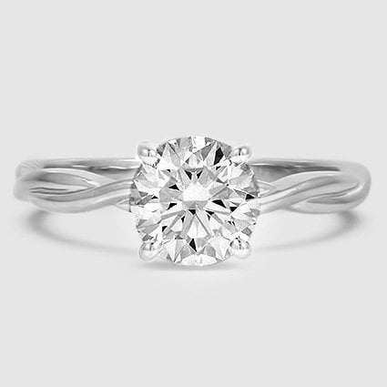 Platinum twisted vine solitaire 