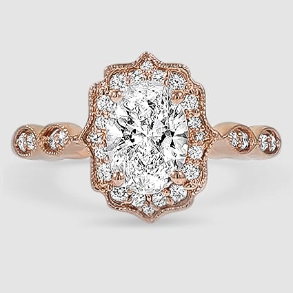 Vintage Inspired Engagement Ring Cadenza Halo Brilliant Earth