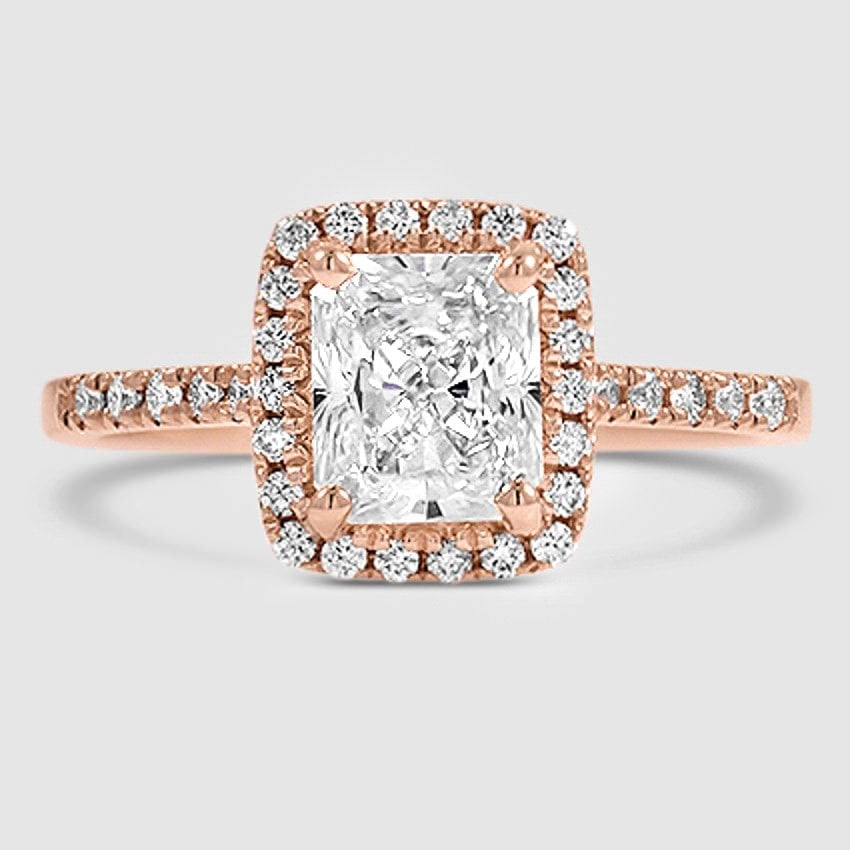 14K Rose Gold odessa halo 