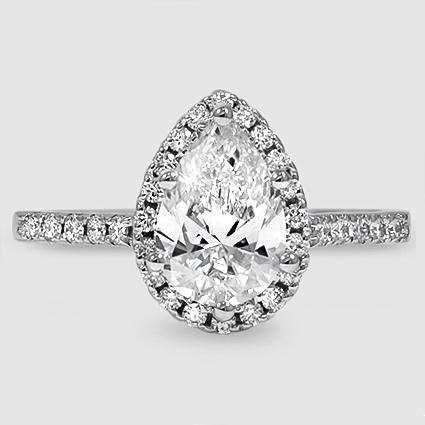 18K White Gold odessa halo 