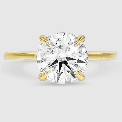 18K Yellow Gold 1.4mm provence solitaire 
