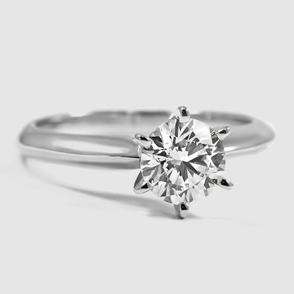 Platinum classic six-prong solitaire 