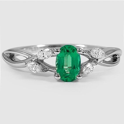 18K White Gold willow 