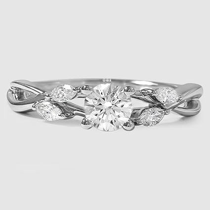 18K White Gold willow 