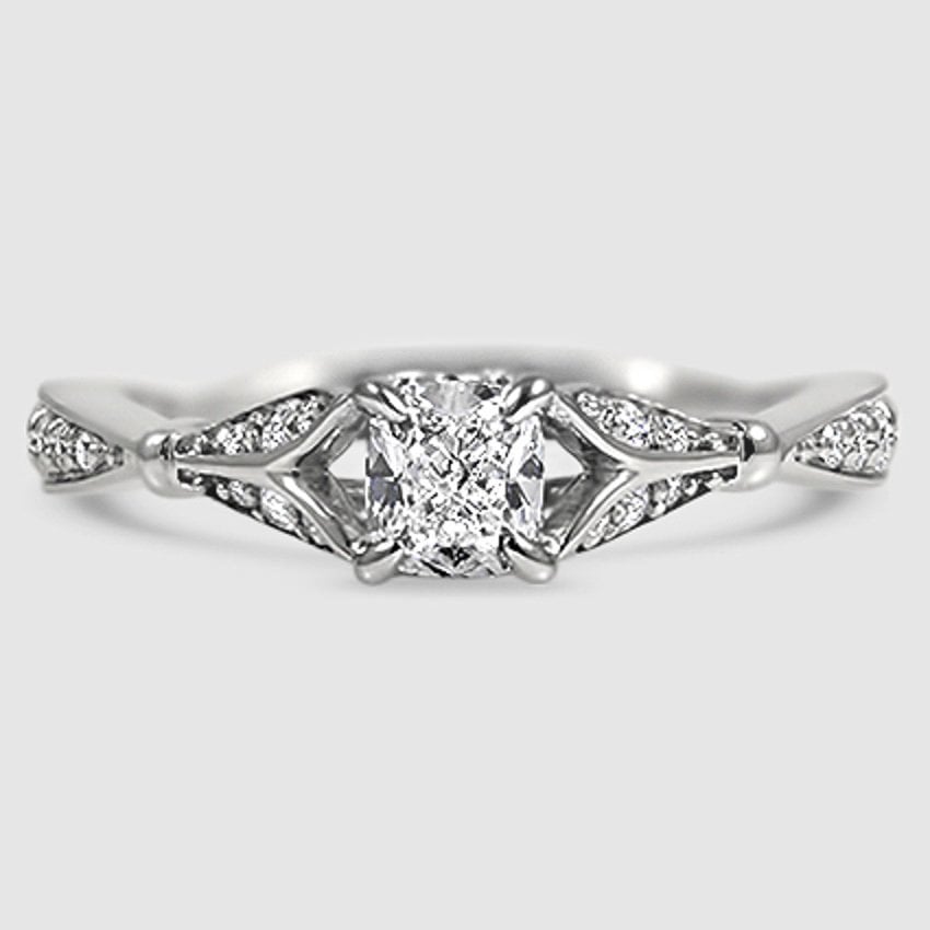 18K White Gold zinnia 