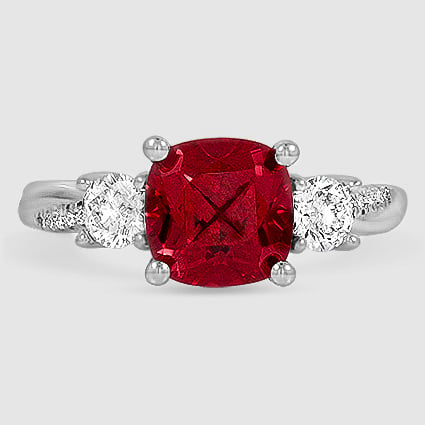 2 Carat Old Euro Diamond Engagement Ring w/ Ruby Accents | Antique engagement  rings, Antique diamond rings, Jewelry