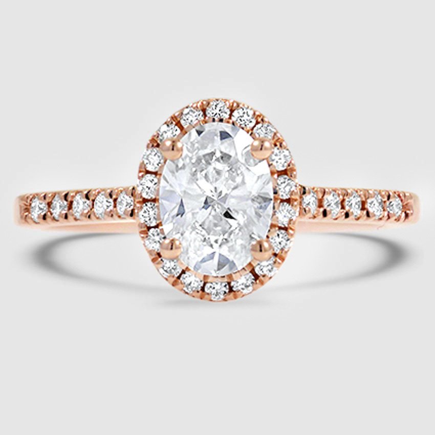 14K Rose Gold odessa halo 