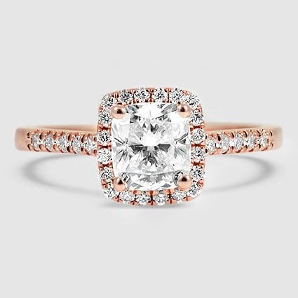 14K Rose Gold odessa halo 