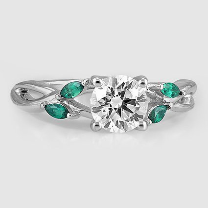 18K White Gold willow 