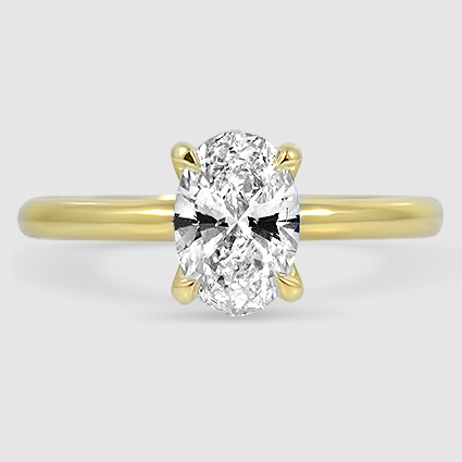 18K Yellow Gold elodie 1.8mm solitaire 