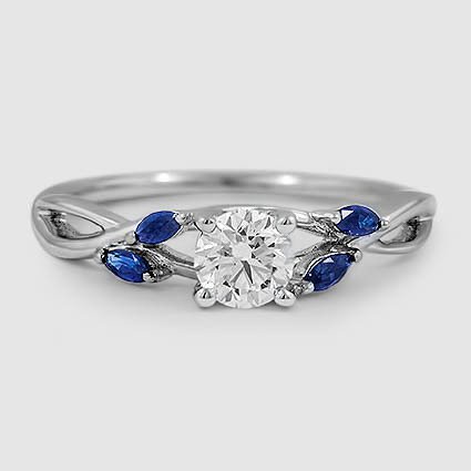 18K White Gold willow 