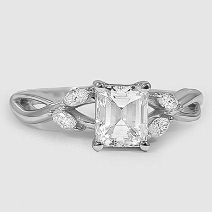 18K White Gold willow 