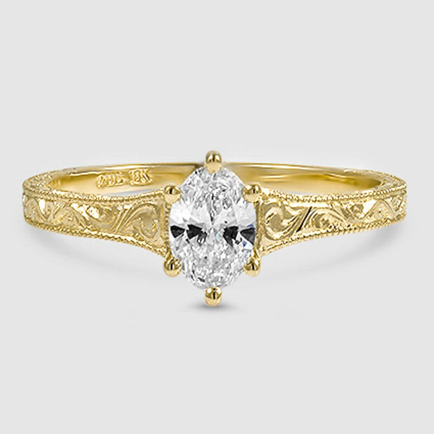 18K Yellow Gold hudson engraved 