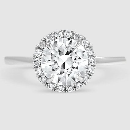 18K White Gold vienna halo 