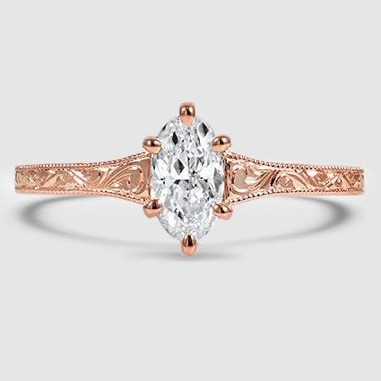 14K Rose Gold hudson engraved 