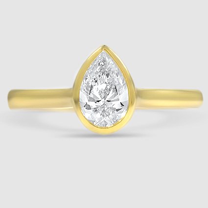 18K Yellow Gold luna 2mm bezel 