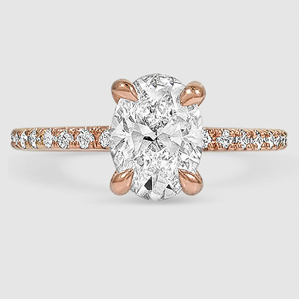 14K Rose Gold demi three-quarter coverage 