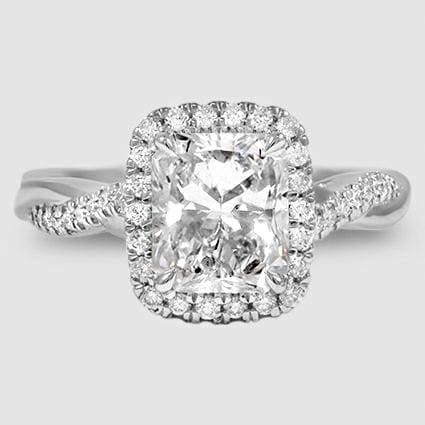 Platinum petite twisted vine halo 