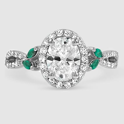 Platinum luxe willow halo (Modified With Emerald Accents)
