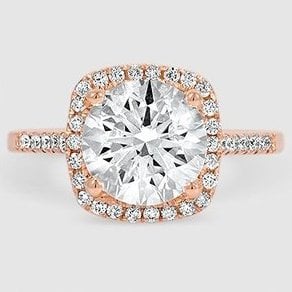 14K Rose Gold odessa halo 