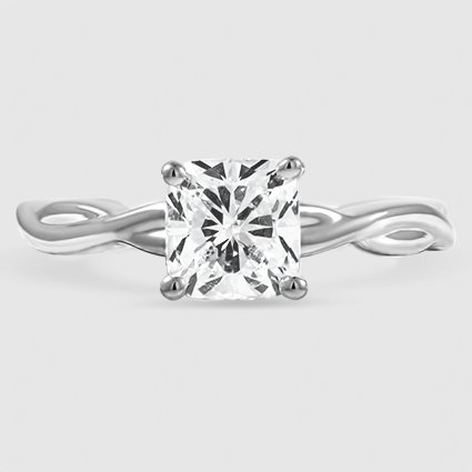 Platinum twisted vine solitaire 