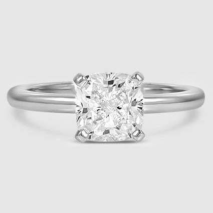 Platinum comfort fit 2mm solitaire 