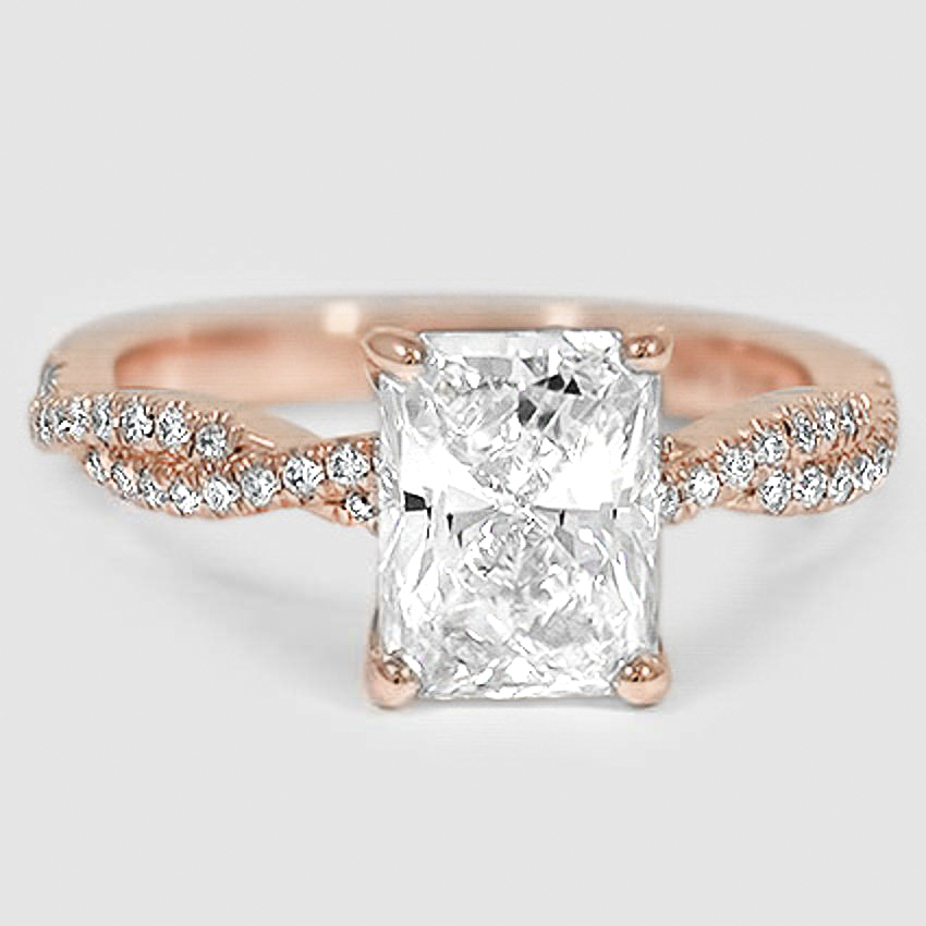 14K Rose Gold petite luxe twisted vine 