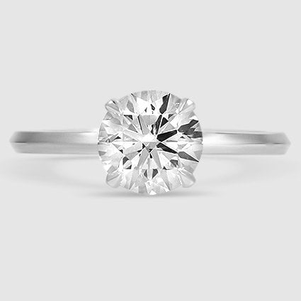 18K White Gold hazel solitaire 