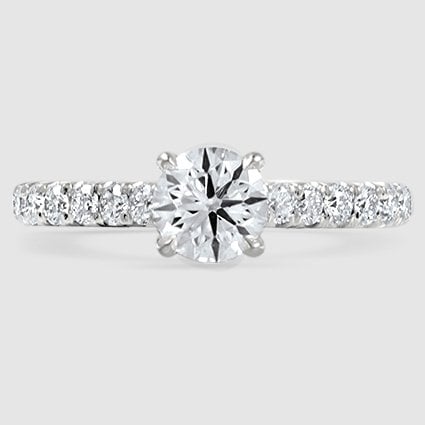 18K White Gold sienna half coverage 