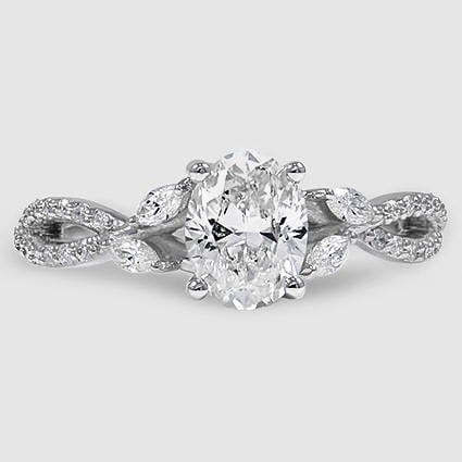 18K White Gold luxe willow 