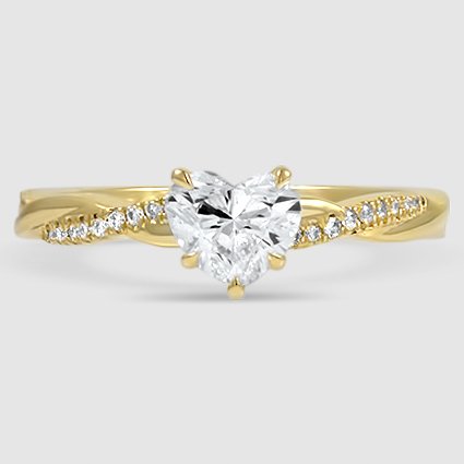 18K Yellow Gold petite twisted vine 