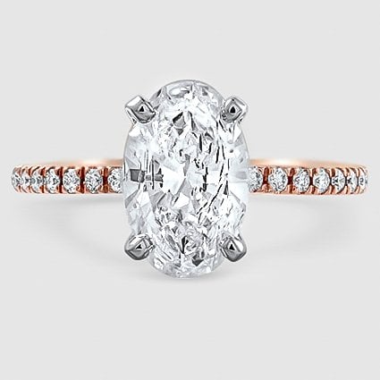 14K Rose Gold ballad three-quarter coverage 