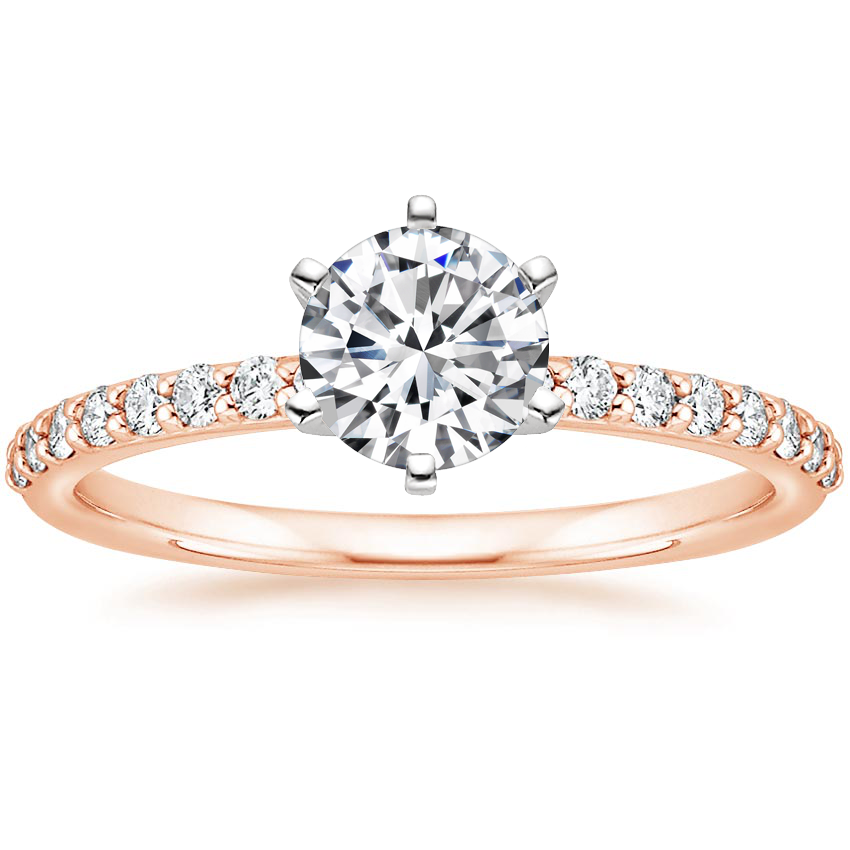 Six Prong Classic Diamond Ring | Six Prong Petite Shared Prong ...