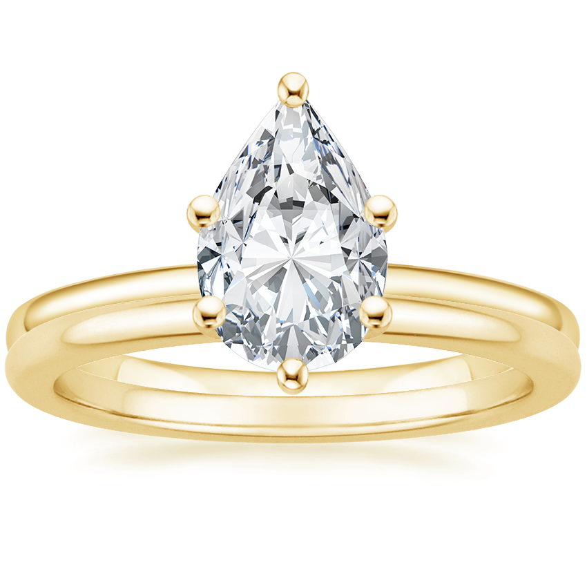18K Yellow Gold Sydney Perfect Fit Diamond Ring with Petite Comfort Fit Wedding Ring