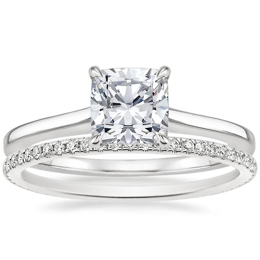 Platinum Provence Ring with Whisper Eternity Diamond Ring (1/4 ct. tw.)